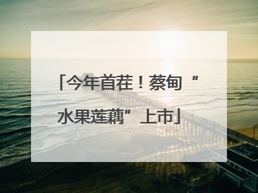 今年首茬！蔡甸“水果莲藕”上市