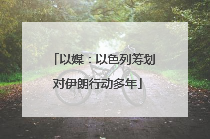 以媒：以色列筹划对伊朗行动多年