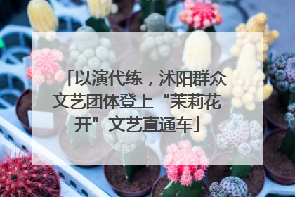 以演代练，沭阳群众文艺团体登上“茉莉花开”文艺直通车