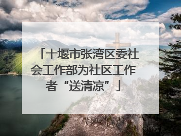 十堰市张湾区委社会工作部为社区工作者“送清凉”