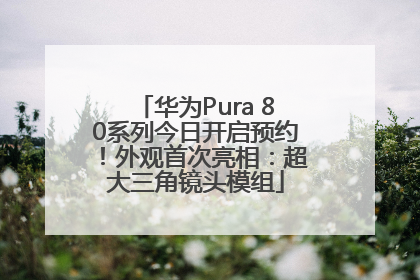 华为Pura 80系列今日开启预约！外观首次亮相：超大三角镜头模组