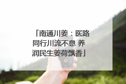 南通川姜：医路同行川流不息 养润民生姜荷飘香