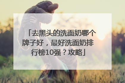 去黑头的洗面奶哪个牌子好，最好洗面奶排行榜10强？攻略