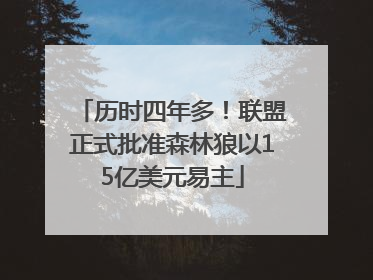 历时四年多！联盟正式批准森林狼以15亿美元易主