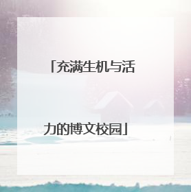 充满生机与活力的博文校园