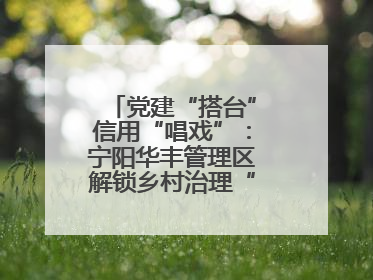 党建“搭台”信用“唱戏”：宁阳华丰管理区解锁乡村治理“信用密码”