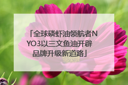 全球磷虾油领航者NYO3以三文鱼油开辟品牌升级新道路