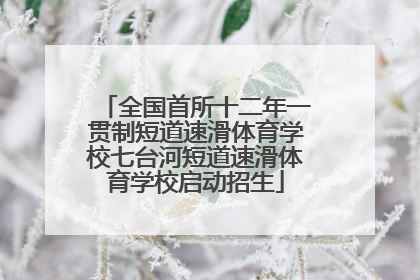 全国首所十二年一贯制短道速滑体育学校七台河短道速滑体育学校启动招生