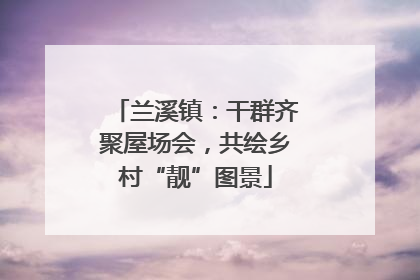 兰溪镇：干群齐聚屋场会，共绘乡村“靓”图景