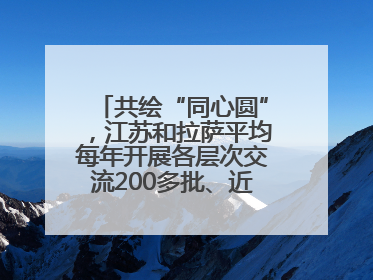 共绘“同心圆”，江苏和拉萨平均每年开展各层次交流200多批、近2000人次