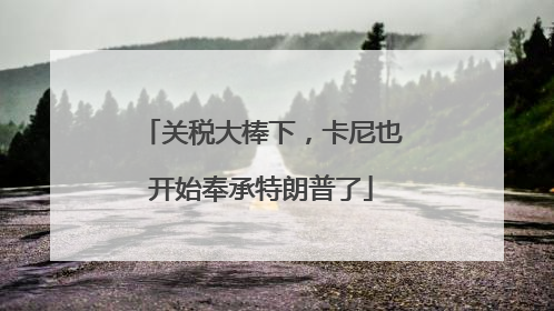 关税大棒下，卡尼也开始奉承特朗普了
