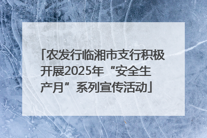 农发行临湘市支行积极开展2025年“安全生产月”系列宣传活动