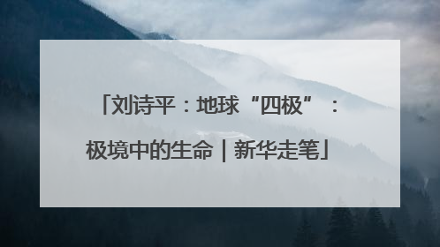 刘诗平：地球“四极”：极境中的生命｜新华走笔