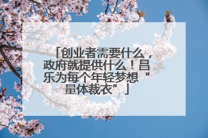 创业者需要什么，政府就提供什么！昌乐为每个年轻梦想“量体裁衣”