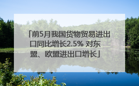 前5月我国货物贸易进出口同比增长2.5% 对东盟、欧盟进出口增长