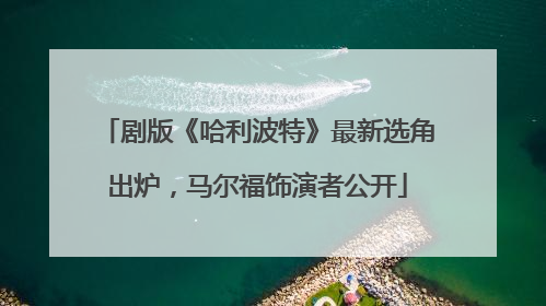 剧版《哈利波特》最新选角出炉，马尔福饰演者公开