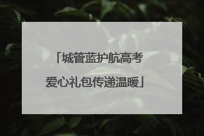 城管蓝护航高考 爱心礼包传递温暖