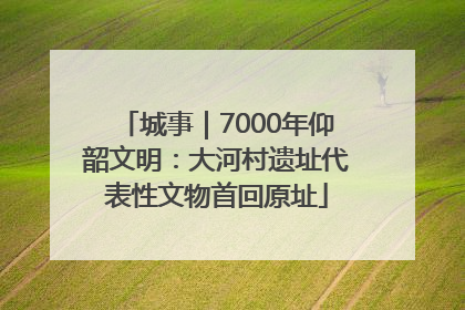 城事｜7000年仰韶文明：大河村遗址代表性文物首回原址