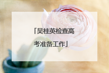 吴桂英检查高考准备工作