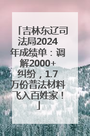 吉林东辽司法局2024年成绩单：调解2000+纠纷，1.7万份普法材料飞入百姓家！