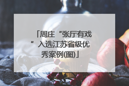 周庄“张厅有戏”入选江苏省级优秀案例(图)