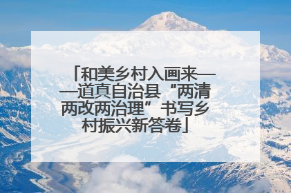 和美乡村入画来——道真自治县“两清两改两治理”书写乡村振兴新答卷