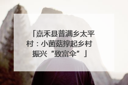 嘉禾县普满乡太平村：小菌菇撑起乡村振兴“致富伞”