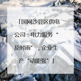 国网沙县区供电公司：电力服务“及时雨”，企业生产“动能强”