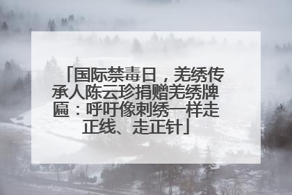 国际禁毒日，羌绣传承人陈云珍捐赠羌绣牌匾：呼吁像刺绣一样走正线、走正针