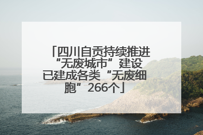 四川自贡持续推进“无废城市”建设 已建成各类“无废细胞”266个