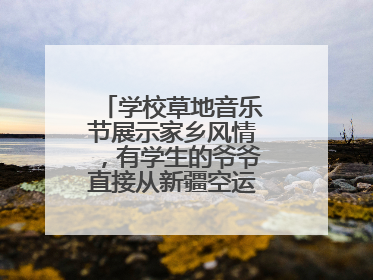 学校草地音乐节展示家乡风情，有学生的爷爷直接从新疆空运了一头羊……