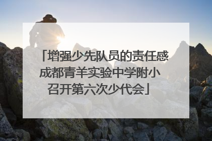 增强少先队员的责任感 成都青羊实验中学附小召开第六次少代会