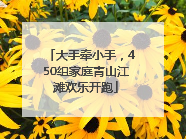 大手牵小手，450组家庭青山江滩欢乐开跑