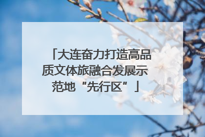 大连奋力打造高品质文体旅融合发展示范地“先行区”
