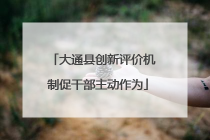 大通县创新评价机制促干部主动作为