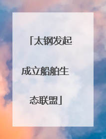 太钢发起成立船舶生态联盟