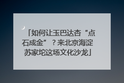 如何让玉巴达杏“点石成金”？来北京海淀苏家坨这场文化沙龙