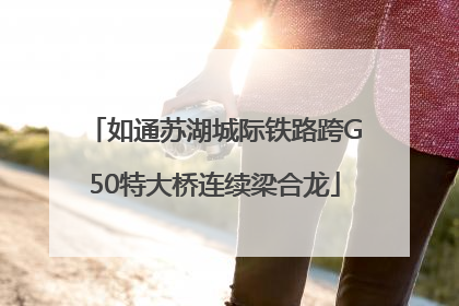 如通苏湖城际铁路跨G50特大桥连续梁合龙