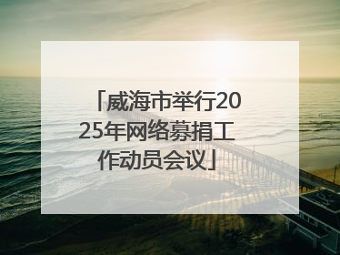 威海市举行2025年网络募捐工作动员会议