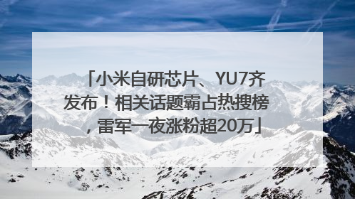 小米自研芯片、YU7齐发布！相关话题霸占热搜榜，雷军一夜涨粉超20万