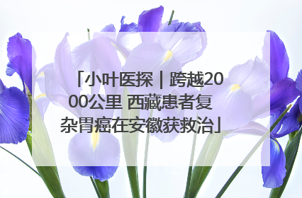 小叶医探｜跨越2000公里 西藏患者复杂胃癌在安徽获救治
