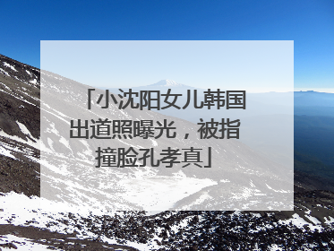 小沈阳女儿韩国出道照曝光，被指撞脸孔孝真