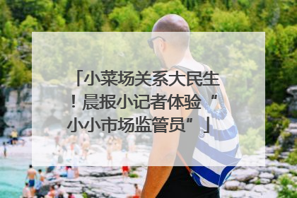 小菜场关系大民生！晨报小记者体验“小小市场监管员”