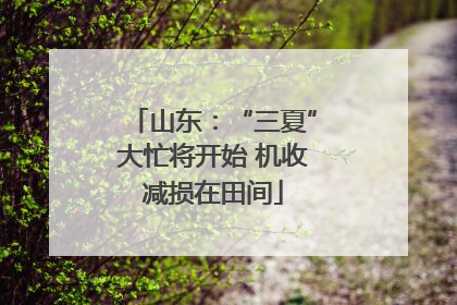 山东：“三夏”大忙将开始 机收减损在田间