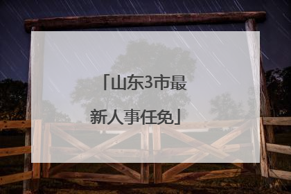 山东3市最新人事任免
