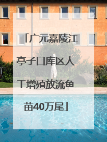 广元嘉陵江亭子口库区人工增殖放流鱼苗40万尾