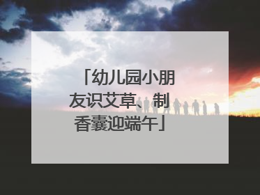 幼儿园小朋友识艾草、制香囊迎端午