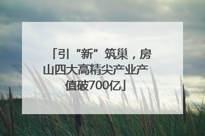引“新”筑巢，房山四大高精尖产业产值破700亿