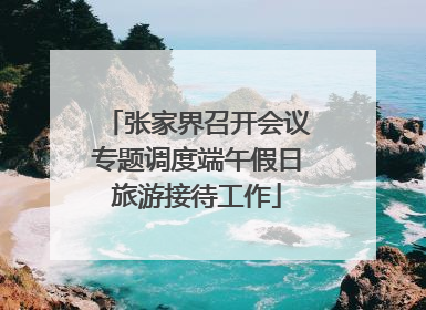 张家界召开会议专题调度端午假日旅游接待工作