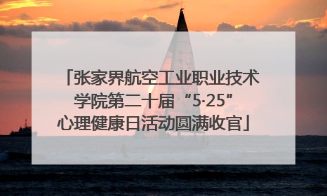 张家界航空工业职业技术学院第二十届“5·25”心理健康日活动圆满收官